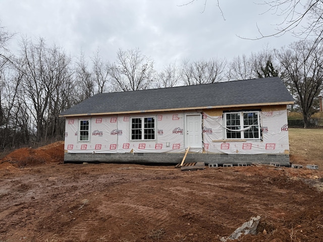 view of unfinished property