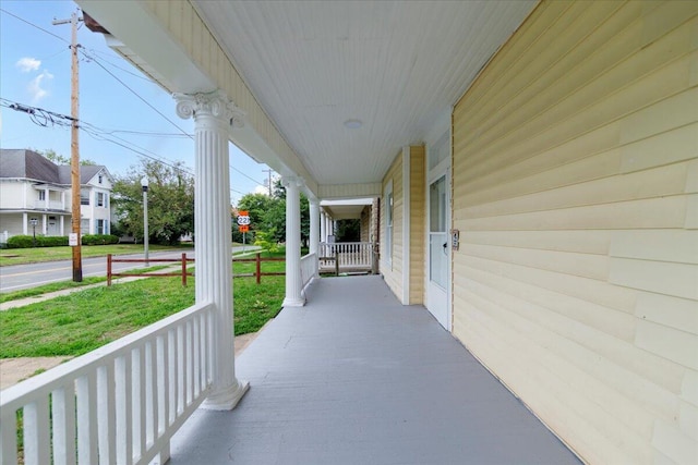 view of patio / terrace with a porch