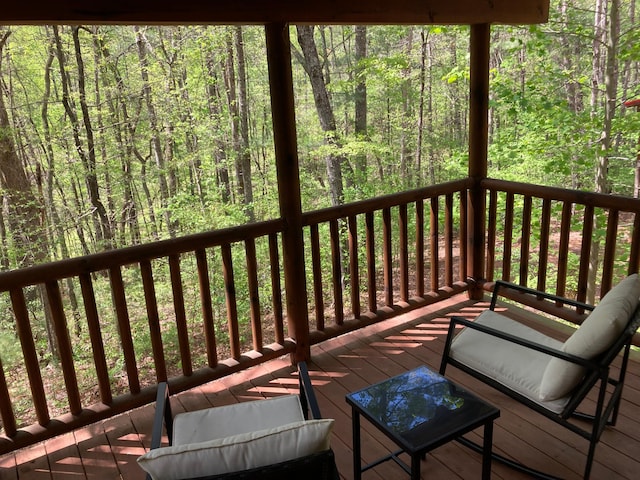 view of wooden terrace