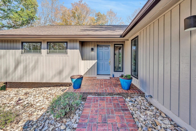 view of doorway to property