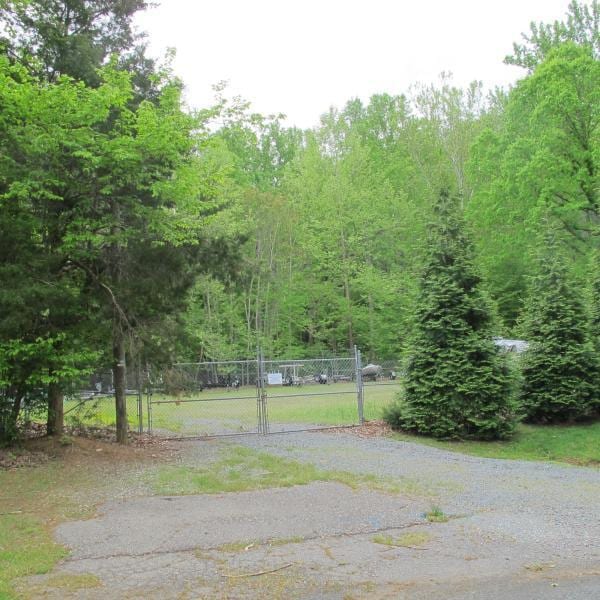 view of road with a gate