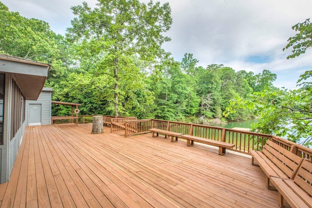 view of wooden deck