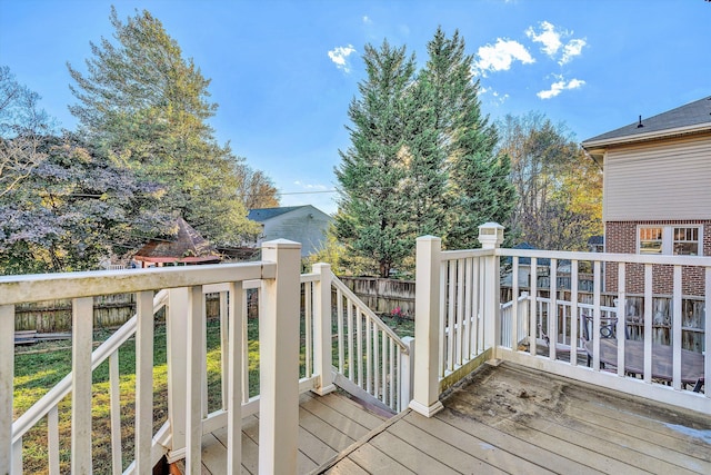 view of wooden deck