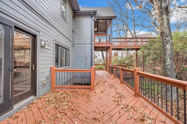 view of wooden terrace