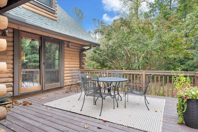 view of wooden deck