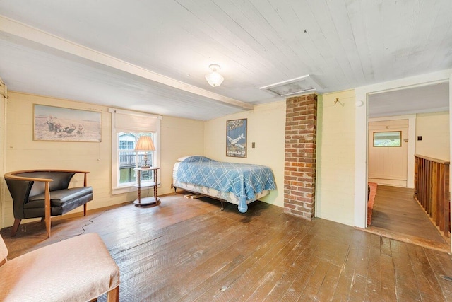 bedroom featuring hardwood / wood-style floors