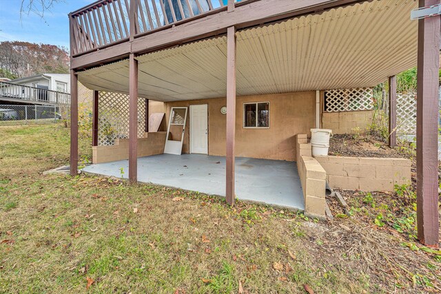 view of patio / terrace with a deck