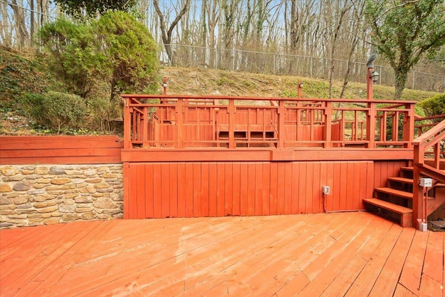 view of wooden deck