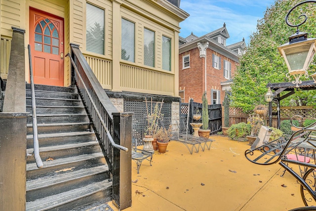 exterior space with a patio