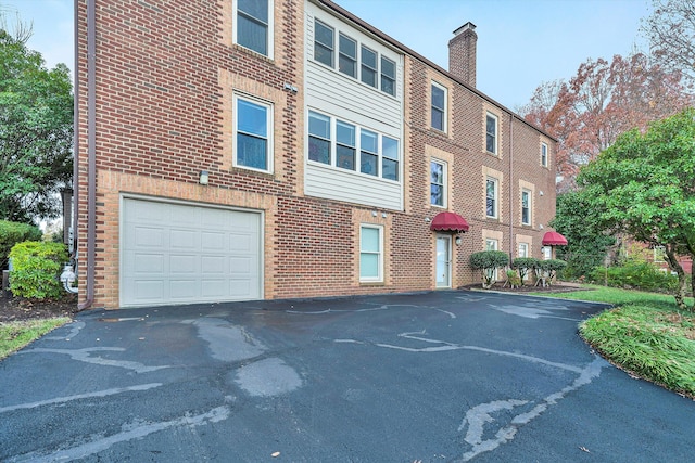 view of property with a garage