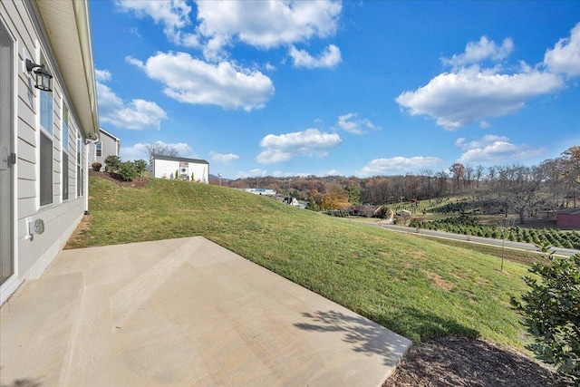 view of yard with a patio