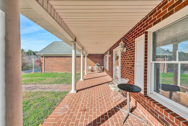 view of patio / terrace with covered porch