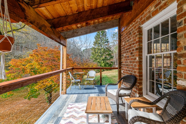 view of wooden deck