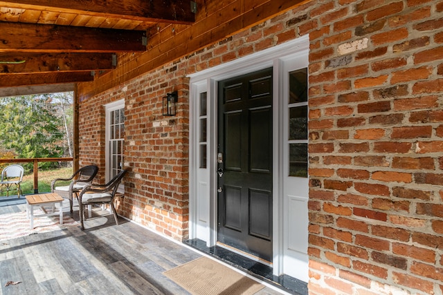 view of doorway to property