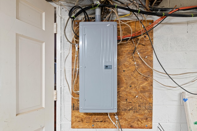 utility room featuring electric panel