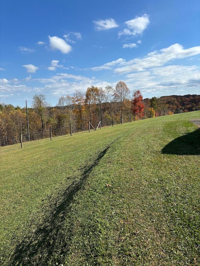 view of yard featuring a rural view