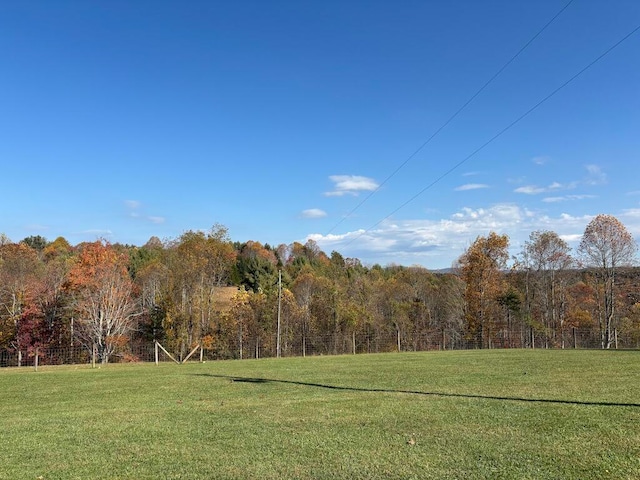 view of yard featuring a rural view