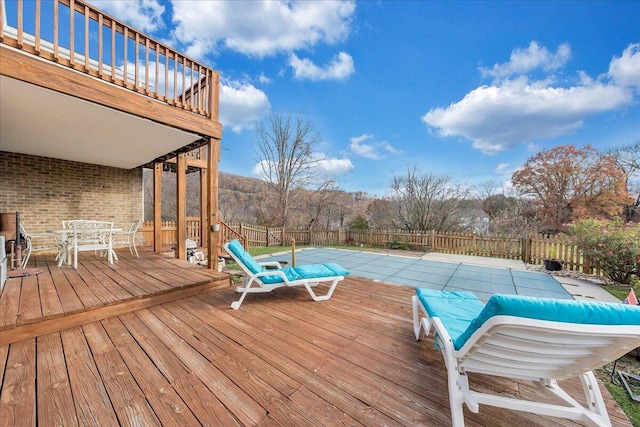 view of wooden terrace