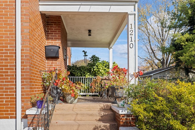 view of patio with covered porch