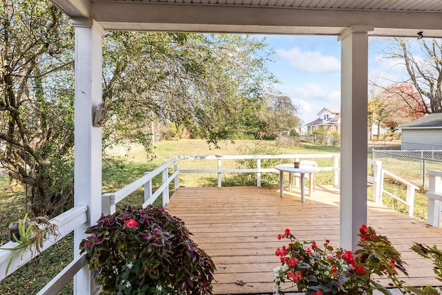 view of wooden terrace