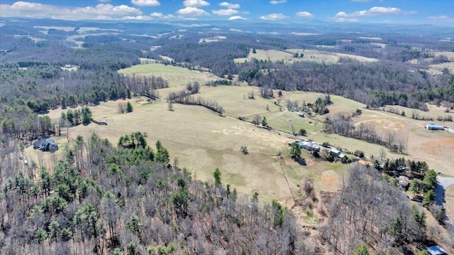 drone / aerial view featuring a rural view