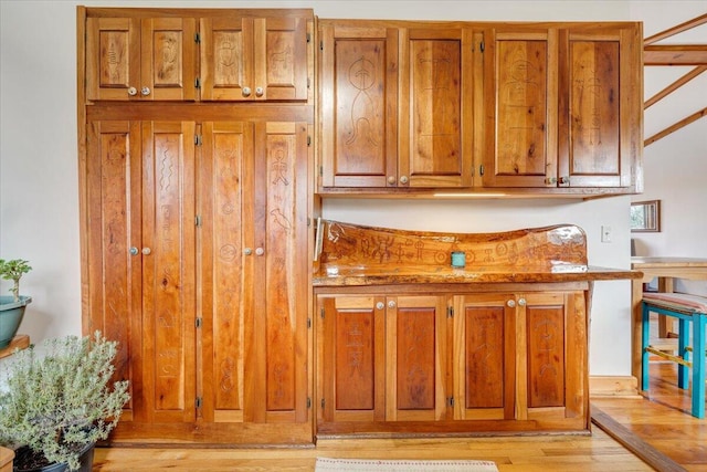 kitchen featuring light hardwood / wood-style floors