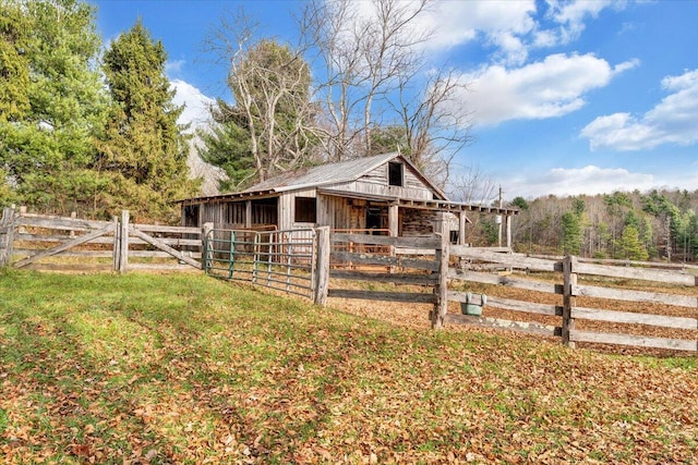 view of horse barn