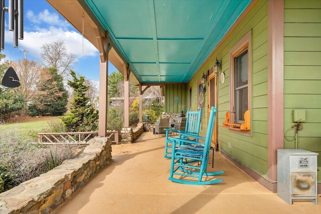 view of patio / terrace featuring a porch