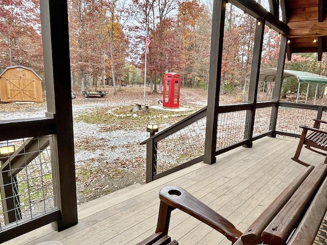 view of sunroom