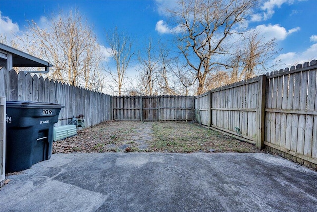 view of yard with a patio