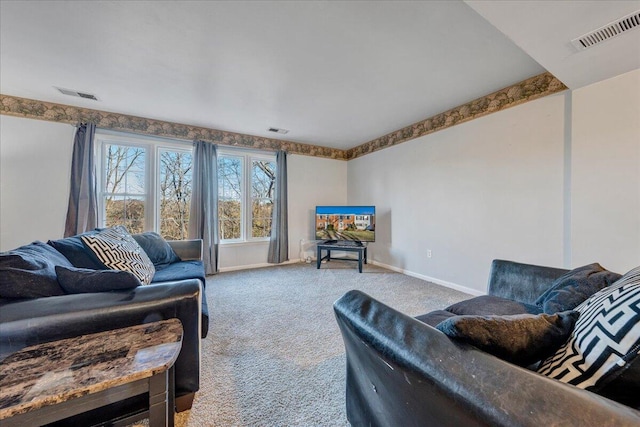 view of carpeted living room