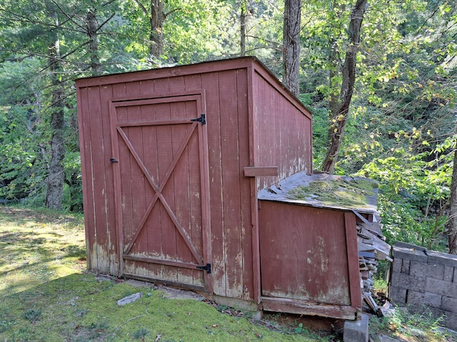 view of shed