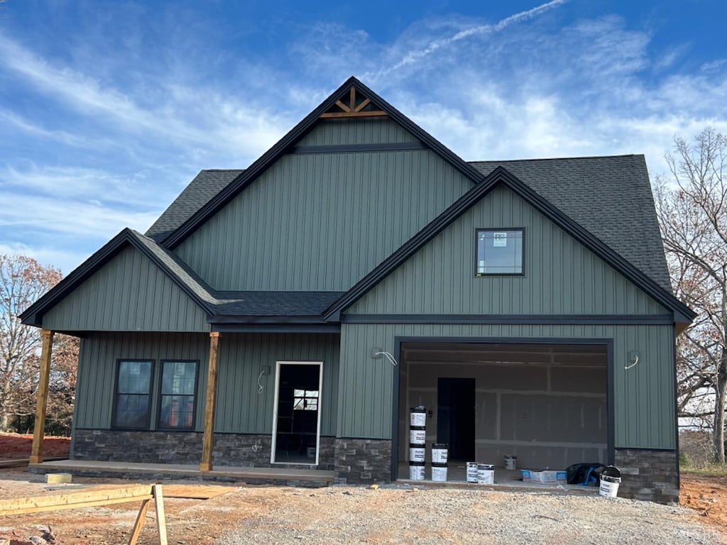 craftsman-style house with a garage