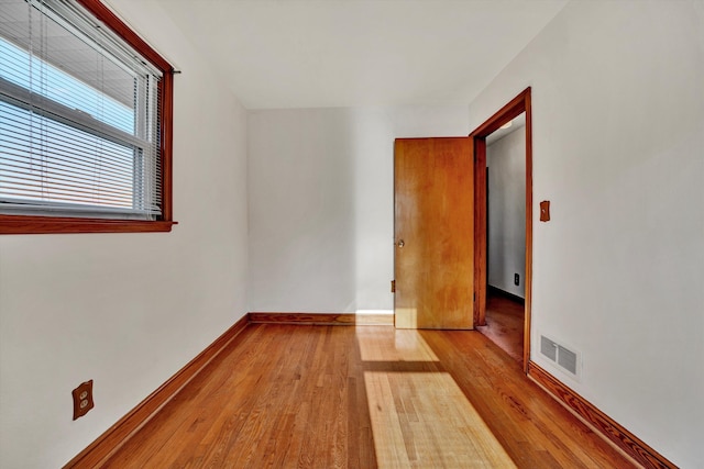 empty room featuring light hardwood / wood-style floors