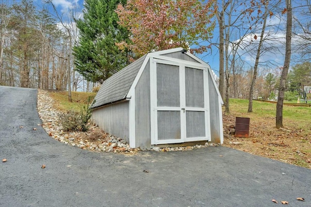 view of shed