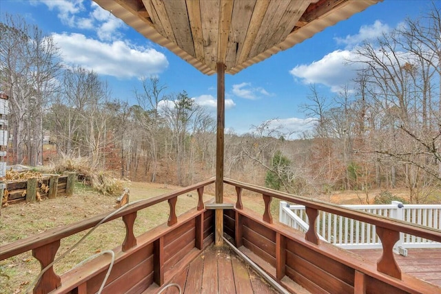 view of wooden deck