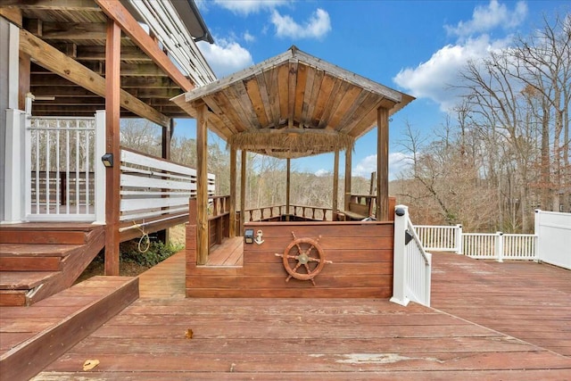 view of wooden deck