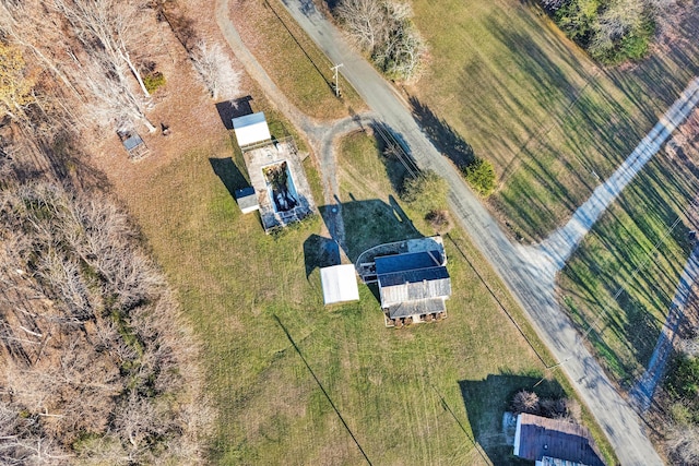 bird's eye view with a rural view