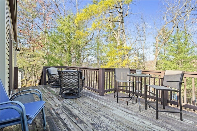 view of wooden deck