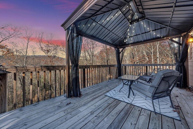 view of deck at dusk