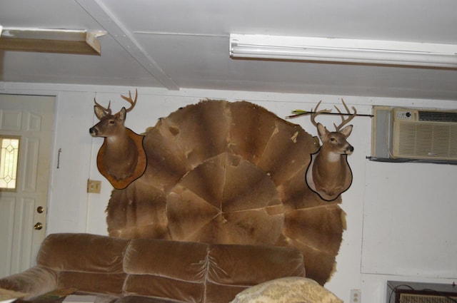 room details featuring a wall mounted air conditioner