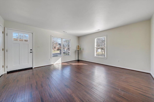 foyer featuring dark hardwood / wood-style flooring