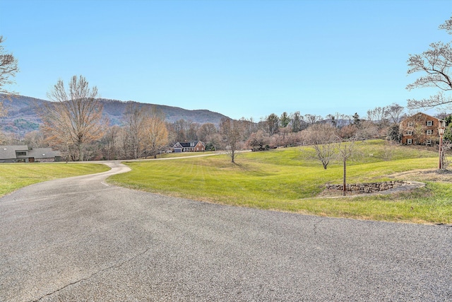 view of street featuring a mountain view