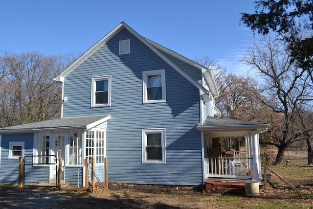 exterior space featuring a porch