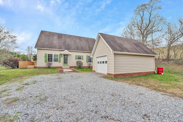 view of front of home featuring a garage