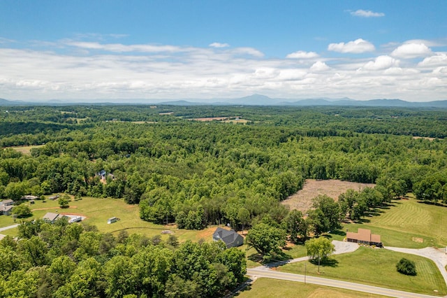 aerial view featuring a mountain view