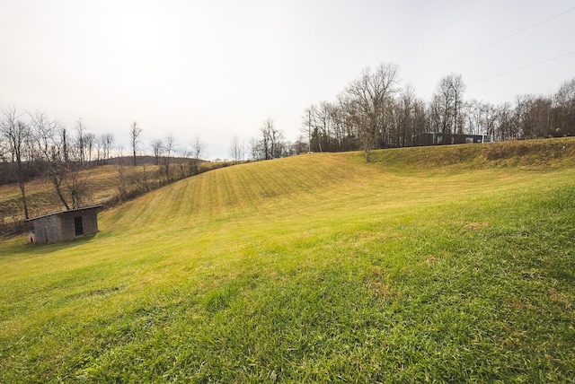 view of yard featuring a rural view