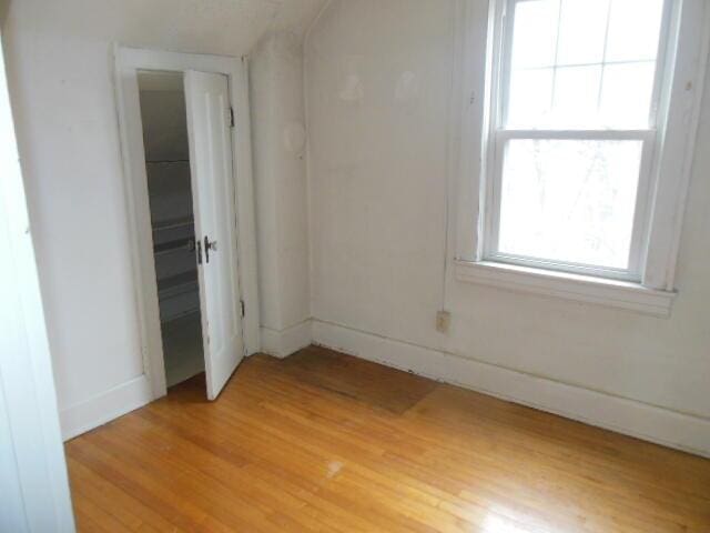 empty room featuring light hardwood / wood-style floors