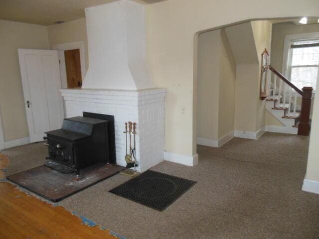 view of carpeted living room