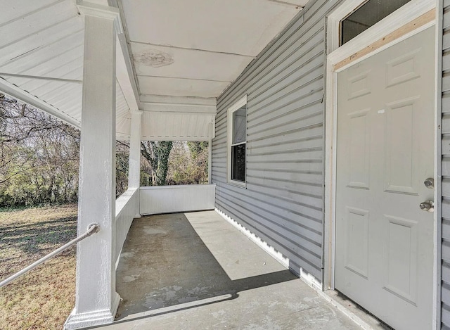 view of patio with a porch